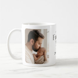 Caneca De Café Moderno Minimalista Primeiro Dia dos Pais Duas Fot