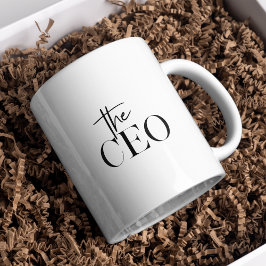 Caneca De Café Moderno Mínimo O CEO Preto