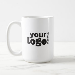 Caneca De Café Moderno Mínimo Simples Seu Logotipo Aqui