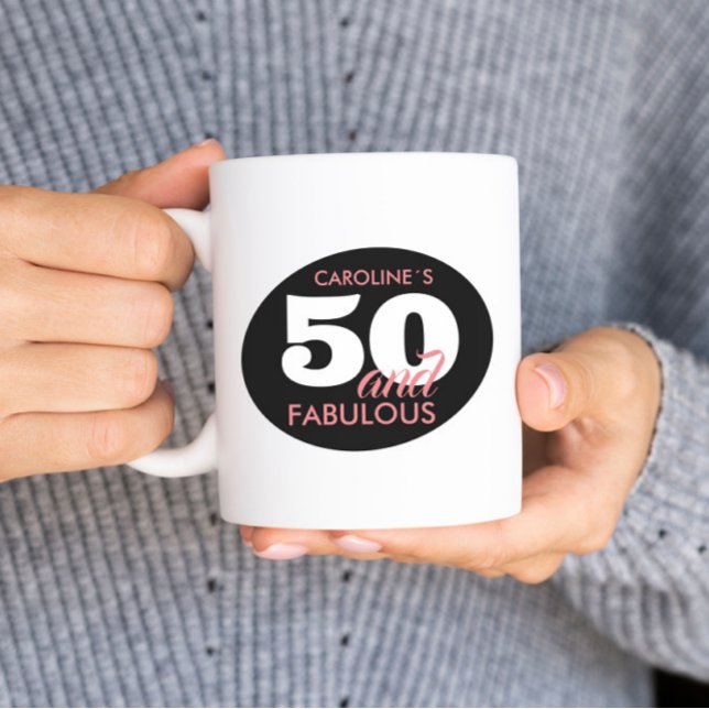 Caneca De Café Moderno Personalizado 50 E Fabuloso Mug (Criador carregado)
