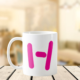 Caneca De Café Moderno Personalizado Inicial