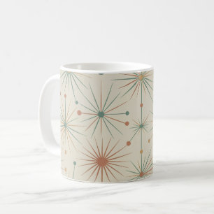 Caneca De Café Moderno Retro Estrela Explosão Atômica Meados do S
