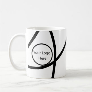 Caneca De Café moderno seu logotipo aqui Abstrato minimalístico
