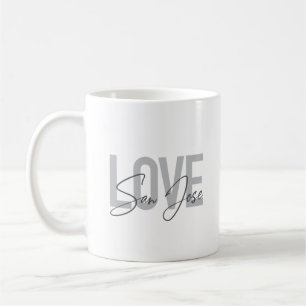 Caneca De Café Moderno, simples, chic, design legal Ama San Jose