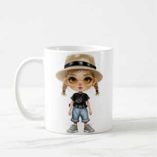 Caneca De Café Moderno Simples : Na moda Girl