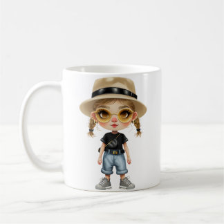 Caneca De Café Moderno Simples : Na moda Girl