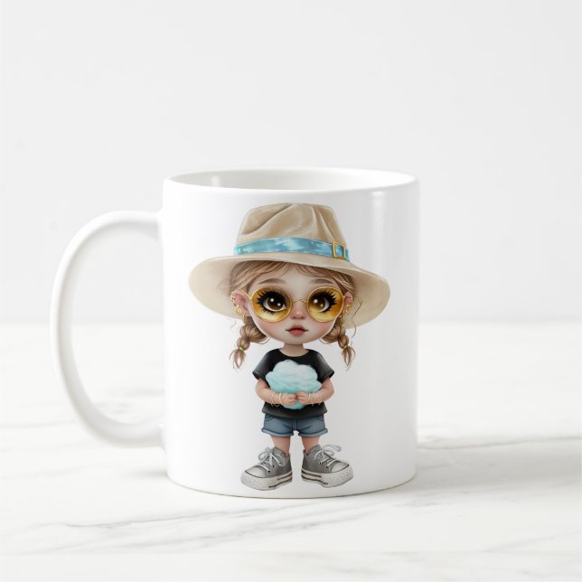 Caneca De Café Moderno Simples : Na moda Girl (Esquerda)