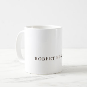 Caneca De Café Moderno Simples Único Seu Nome Minimalista