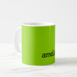 Caneca De Café Moderno Verde Brilhante Personalizado