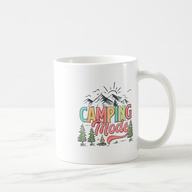 Caneca De Café Modo Acampamento Ligado Caminhoneiro Divertido Ama (Direita)