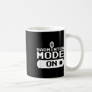 Caneca De Café Modo de Badminton no Treinador de Jogador de Petec