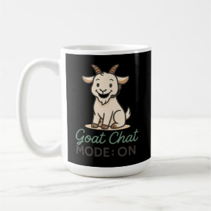 Caneca De Café Modo de Bate-Papo de Cabra: LIGADO Design Divert