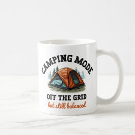 Caneca De Café Modo de Camping: fora da grade - Presente Contabil