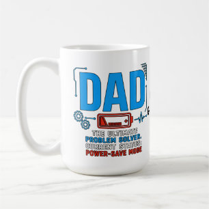Caneca De Café Modo de Economia de Energia Azul Solucionador de P