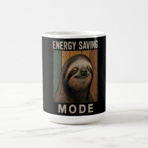 Caneca De Café Modo de Economia de Energia de Preguiça Divertido