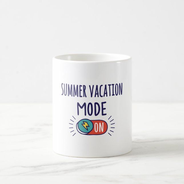 Caneca De Café Modo de Férias de Verão Ativado (Centro)