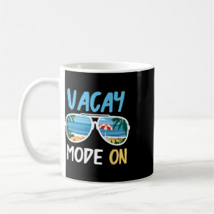 Caneca De Café Modo de Férias Divertido e Fofo Ativado Férias de