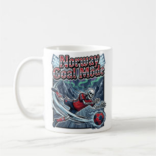 Caneca De Café Modo de Gol da Noruega Esqueleto de Ataque das Naç