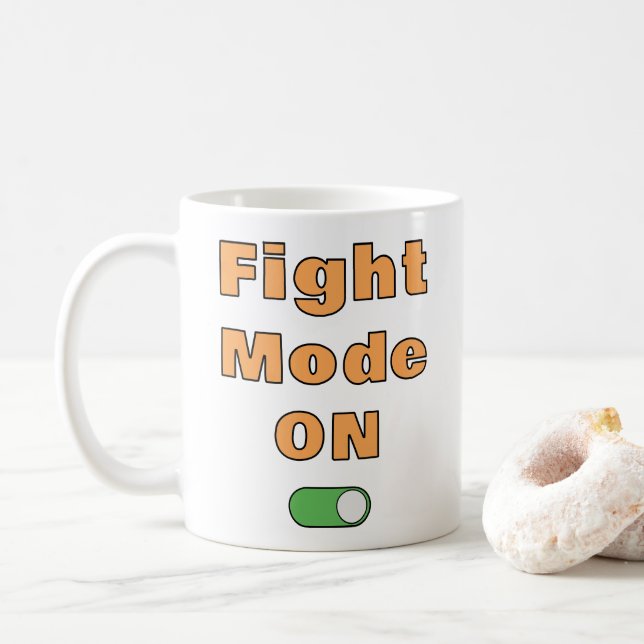 Caneca De Café Modo de Luta Ativado (Com Donut)
