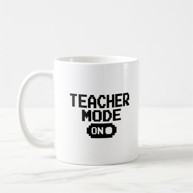 Caneca De Café "Modo de Professora em" Apreciação de Professora M (Esquerda)