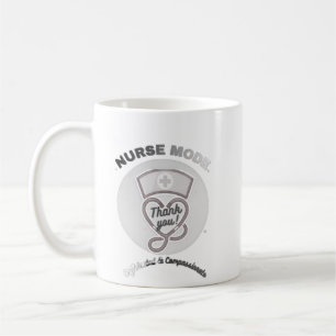 Caneca De Café Modo Enfermeira Obrigado Coração Desenho Estetoscó