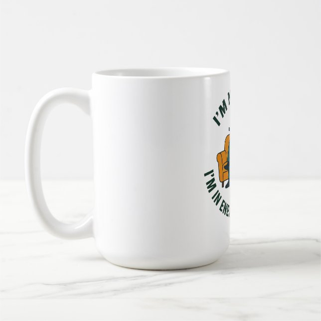 Caneca De Café Modo Engraçado de poupança de energia com T-Shirt  (Esquerda)