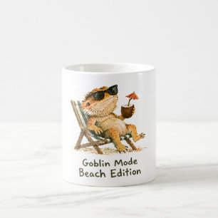 Caneca De Café Modo Goblin Edição Praia Arte de Dragão Barbudo