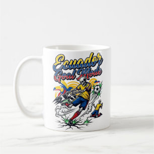 Caneca De Café Modo Gol Equador Esqueleto Atacante Nações Dinâmic
