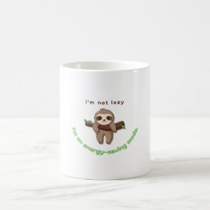 Caneca De Café Modo Leve Ativado - Design de Cotação Lenta Engraç