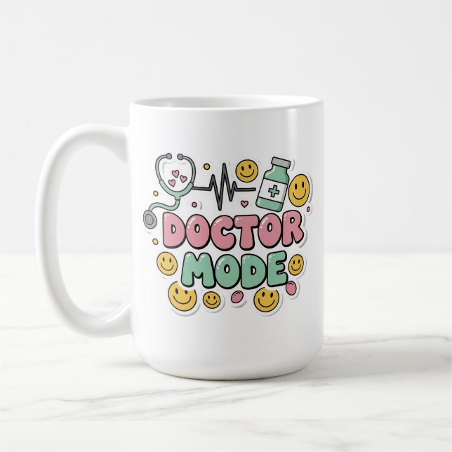 Caneca De Café Modo Médico Fofo Médico (Esquerda)