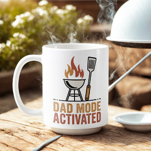 Caneca De Café Modo Pai Ativado   Design de Humor Paternal 