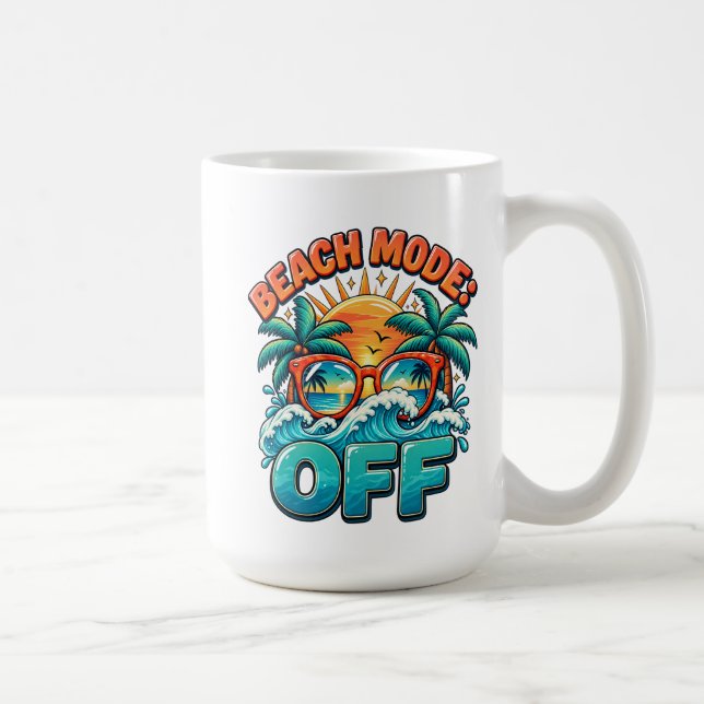 Caneca De Café Modo Praia: Desligado (Direita)