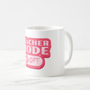 Caneca De Café Modo Professor Desligado Texto Design