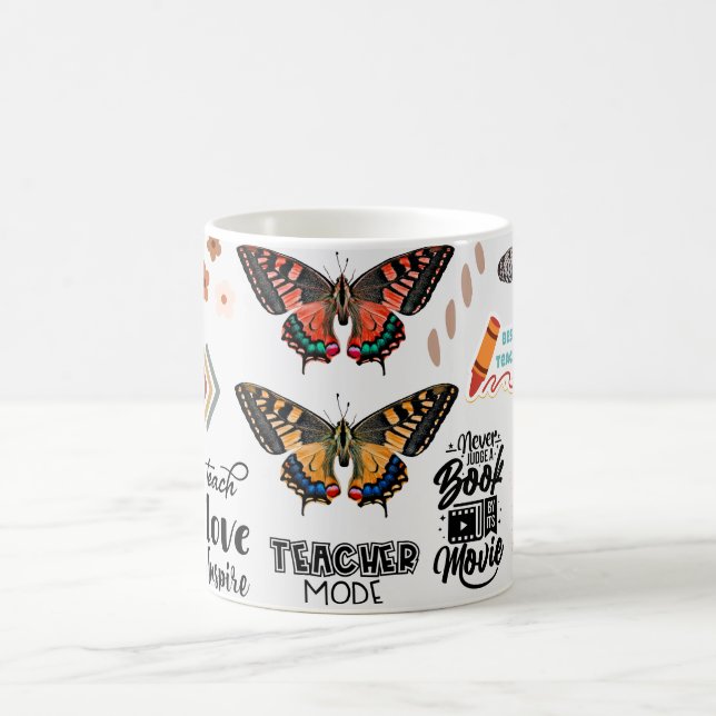 Caneca De Café modo professor melhor professor que já vai ensinar (Centro)
