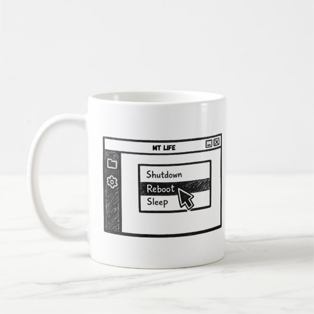 Caneca De Café Modo Reboot (Esquerda)