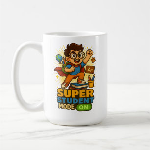 Caneca De Café MODO SUPER ALUNO: ATIVADO Inspirador