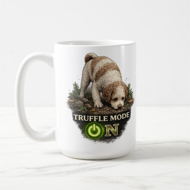 Caneca De Café Modo Trufa Ativado Lagotto Romagnolo (Esquerda)