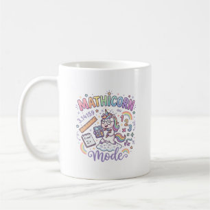 Caneca De Café Modo Unicórnio Mathicorn Tipografia Adorável Desig