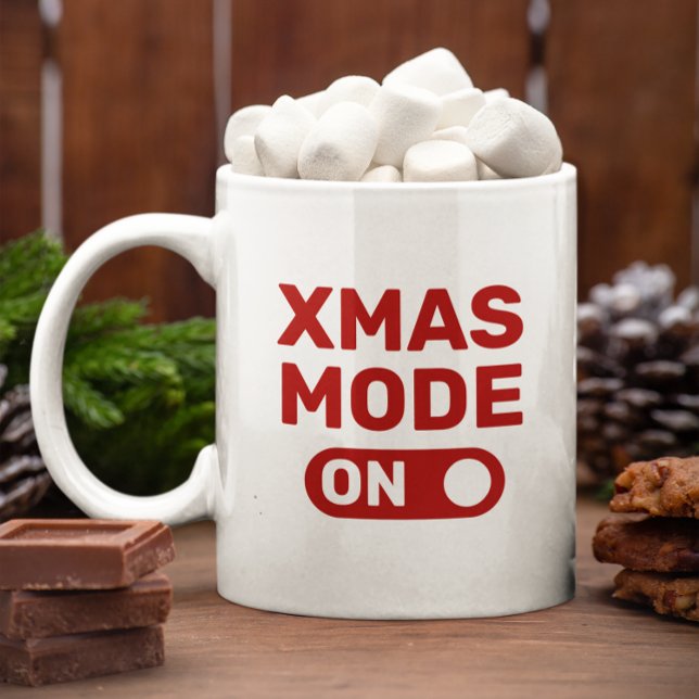 Caneca De Café Modo XMAS na Tipografia Vermelha (Criador carregado)
