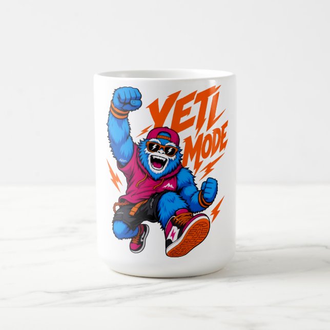 Caneca De Café Modo Yeti Cyber Macaco Dança de Rua (Centro)