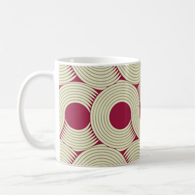 Caneca De Café Moebius Stripe: Azulejo Vermelho Infinito (Esquerda)