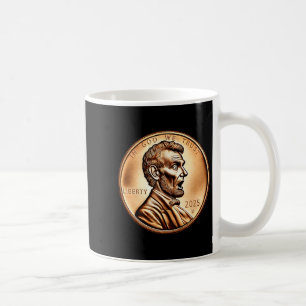 Caneca De Café Moeda de Centavo do Presidente Lincoln Colecionado