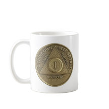 Moeda de Medalha de 1 Ano de Sobriedade Feliz Aniv