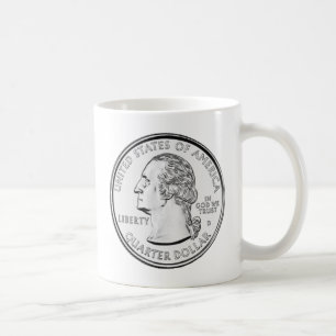 Caneca De Café Moeda de um quarto dos Estados Unidos