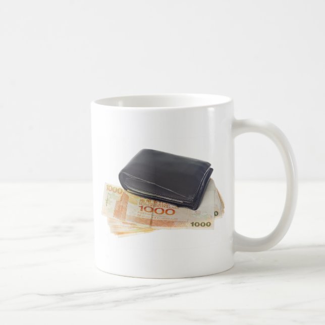 Caneca De Café Moeda e carteira de Hong Kong (Direita)