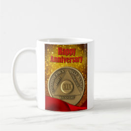 Caneca De Café Moeda Glitter 19 Anos NOME PERSONALIZADO AA
