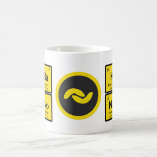Caneca De Café Moedas de Banano com Mesa Periódica