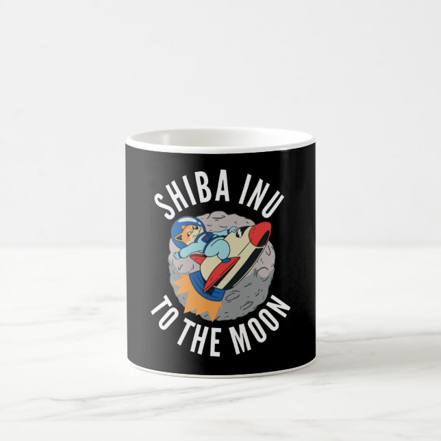 Caneca De Café Moedas De Shiba Inu Para O Foguete Da Lua (Centro)