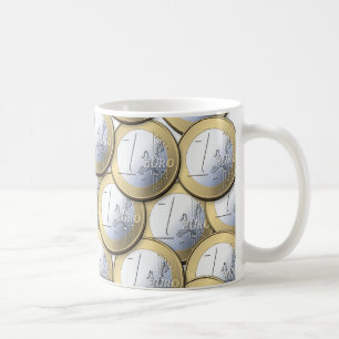 Caneca De Café Moedas em euros - escolher estilo e cor
