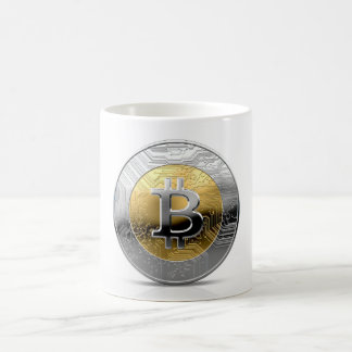 Caneca De Café Moedas Físicas Criptomoeda